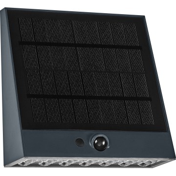 Osram - LED solárne nástenné svietidlo s čidlom ENDURA STYLE LED/10,2W/4,2V 2000 mAh IP54 antracit