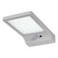 Osram - LED solárne nástenné svietidlo so senzorom DOORLED LED/3W/3,3V 2000 mAh IP44 strieborné