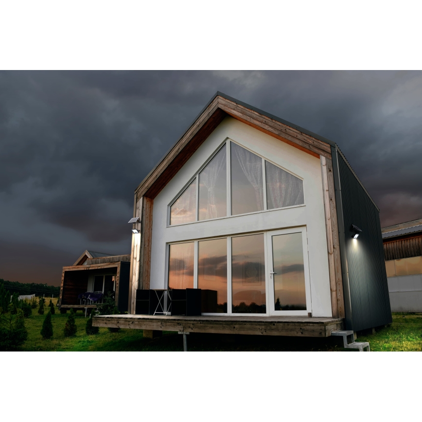 Osram - LED Stmievateľný solárny reflektor so senzorom ENDURA LED/10W/4,2V 4000K IP65 čierna + diaľkové ovládanie