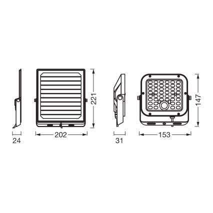 Osram - LED Stmievateľný solárny reflektor so senzorom ENDURA LED/10W/4,2V 4000K IP65 čierna + diaľkové ovládanie