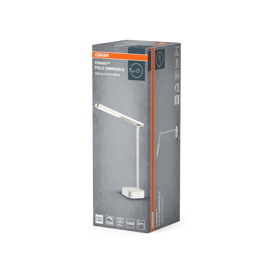 Osram - LED Stmievateľná dotyková stolová lampa PANAN LED/5,2W/5V 1200 mAh CRI 90
