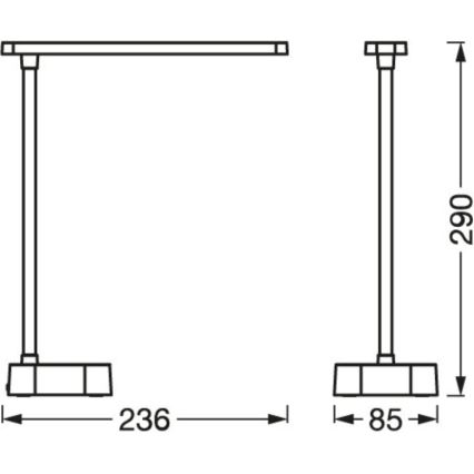Osram - LED Stmievateľná dotyková stolová lampa PANAN LED/5,2W/5V 1200 mAh CRI 90