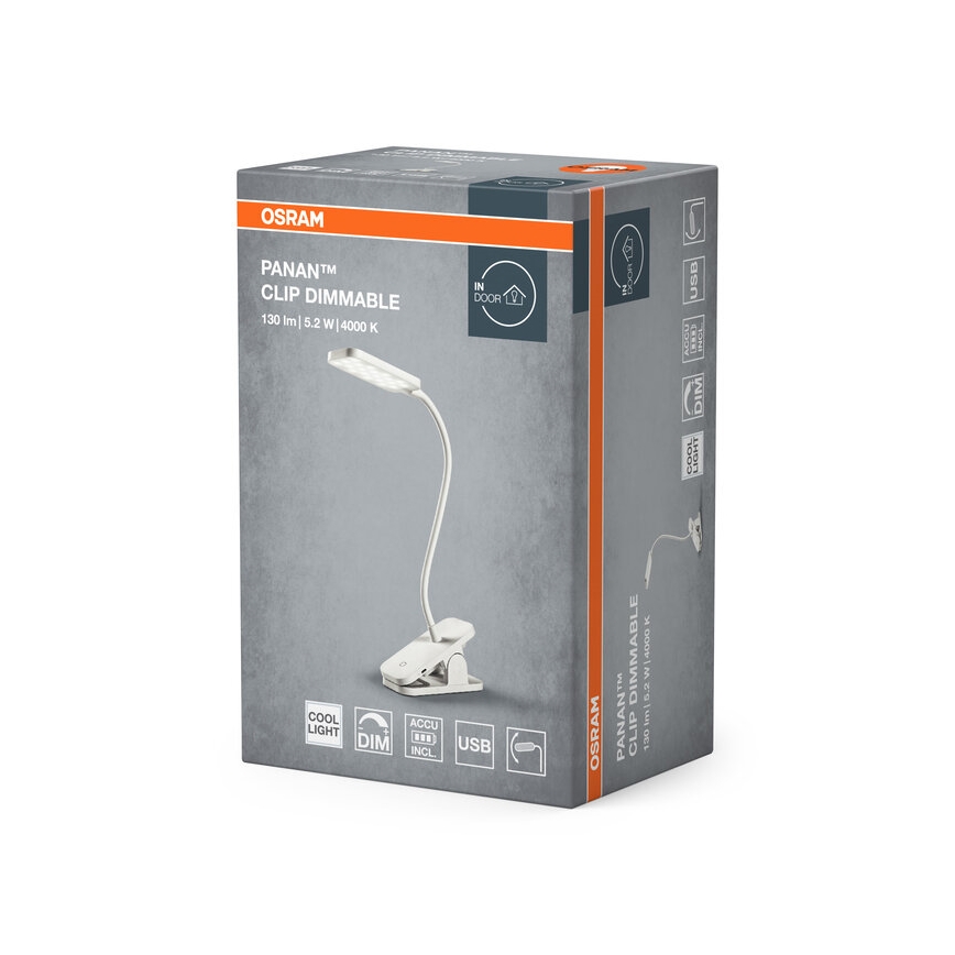 Osram - LED stmievateľná dotyková stolová lampa PANAN LED/5,2W/5V 1200 mAh