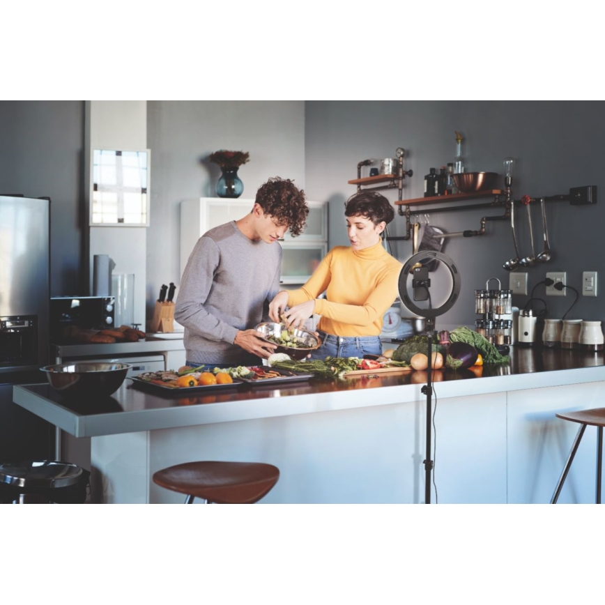 Osram - LED stmievateľná lampa so stojanom a držiakom na vlogovanie LED/6W/USB 210 mAh