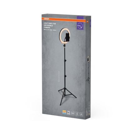 Osram - LED stmievateľná lampa so stojanom a držiakom na vlogovanie LED/6W/USB 210 mAh