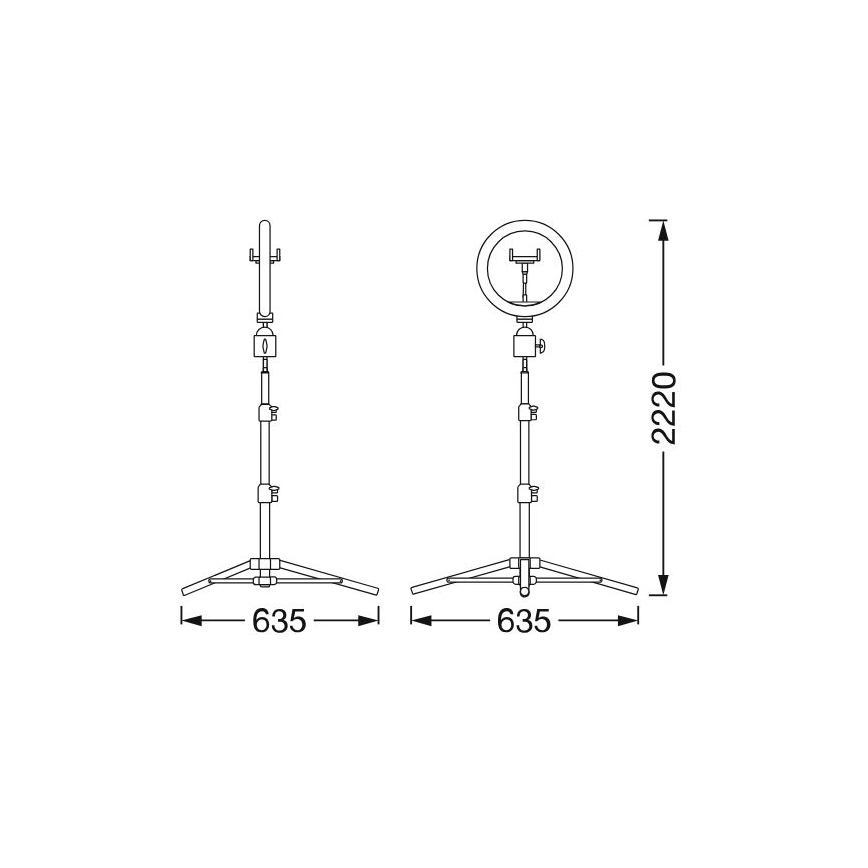 Osram - LED stmievateľná lampa so stojanom a držiakom na vlogovanie LED/6W/USB 210 mAh