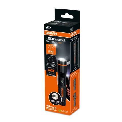 Osram - LED stmievateľná nabíjateľná baterka LEDINSPECT PRO TORCH 500 LED/6W/3,7V 2200 mAh IP44