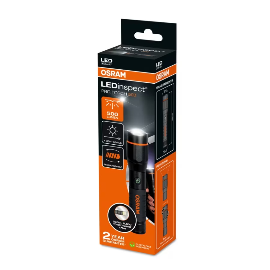 Osram - LED stmievateľná nabíjateľná baterka LEDINSPECT PRO TORCH 500 LED/6W/3,7V 2200 mAh IP44