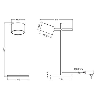 Osram - LED Stmievateľná dotyková stolná lampa DECOR KYOTO LED/12W/230V CRI 90 čierna