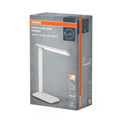 Osram - LED stmievateľná stolná lampa OFFICE LINE LED/7W/230V 3000/4000/6500K biela