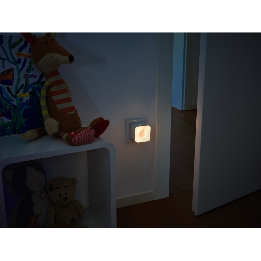 Osram - LED stmievateľná zásuvka s osvetlením SCHUKO SMART+ NIGHTLIGHT 3680W/230V Wi-Fi