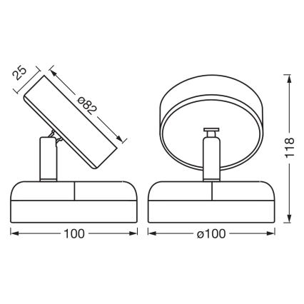 Osram - LED stmievateľné nabíjacie dotykové nástenné svietidlo NIGHTLUX LED/1,8W/5V čierna