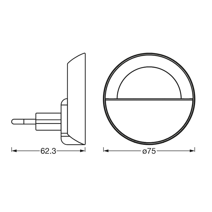 Osram - LED Stmievateľné nočné svetlo LUNETTA LED/0,65W/230V