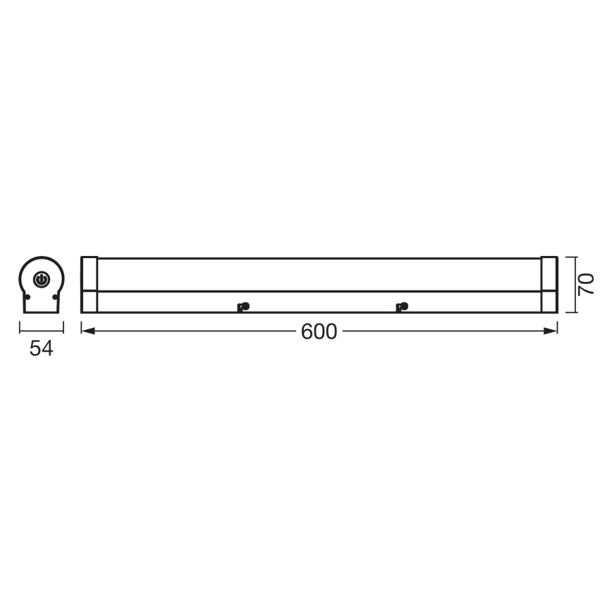 Osram - Stmievateľné LED osvetlenie zrkadla ORBIS TUBE LED/12W/230V 60 cm IP44 lesklý chróm
