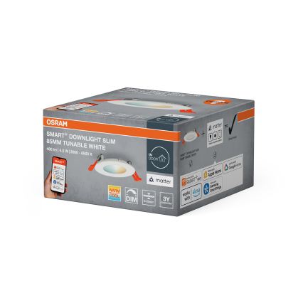 Osram - LED stmievateľné podhľadové svietidlo SMART+ DOWNLIGHT LED/4,5W/230V 3000-6500K Wi-Fi
