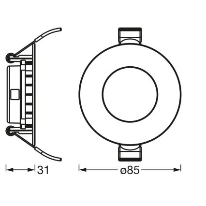 Osram - LED stmievateľné podhľadové svietidlo SMART+ DOWNLIGHT LED/4,5W/230V 3000-6500K Wi-Fi