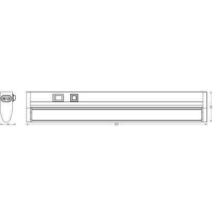 Osram - LED stmievateľné podlinkové svietidlo LINEAR TURN LED/6W/230V 3000/4000/6500K 35 cm čierne