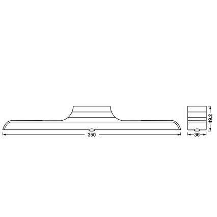 Osram - LED stmievateľné podlinkové svietidlo s pohybovým a súmrakovým senzorom LINEAR LED/5W/3,7V 2200 mAh 3000K 35 cm biela