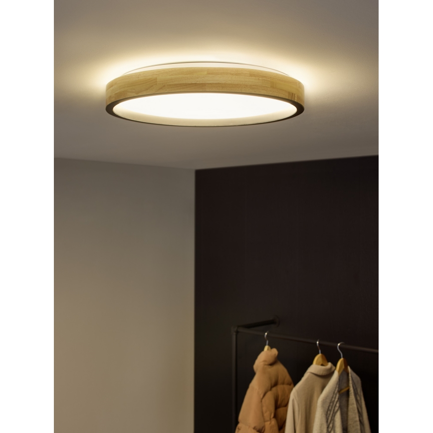 Osram - LED stmievateľné stropné svietidlo MARIANO LED/24W/230V priemer 41 cm dub/čierna