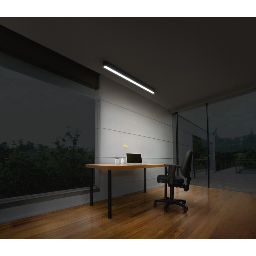 Osram - LED stmievateľné stropné svietidlo OFFICE LINE LED/11/20/30W/230V 4000K 112,6 cm čierna