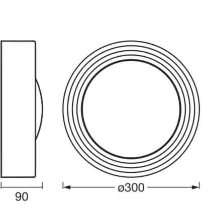 Osram - LED Stmievateľné stropné svietidlo ORBIS CONCRETE LED/13W/230V pr. 30 cm hnedá/betón
