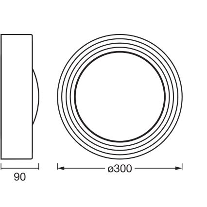Osram - stmievateľné LED stropné svietidlo ORBIS CONCRETE LED/13W/230V priemer 30 cm sivé/betónové