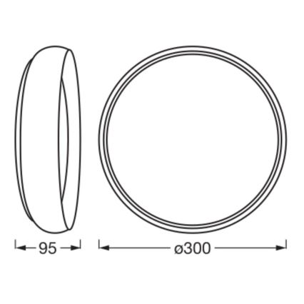Osram - LED stmievané stropné svietidlo ORBIS LIVIA LED/16W/230V pr. 30 cm biela/hnedá