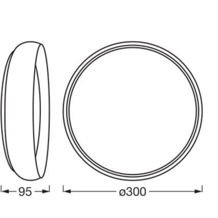 Osram - LED stmievateľné stropné svietidlo ORBIS LIVIA LED/16W/230V pr. 30 cm antracit/hnedá