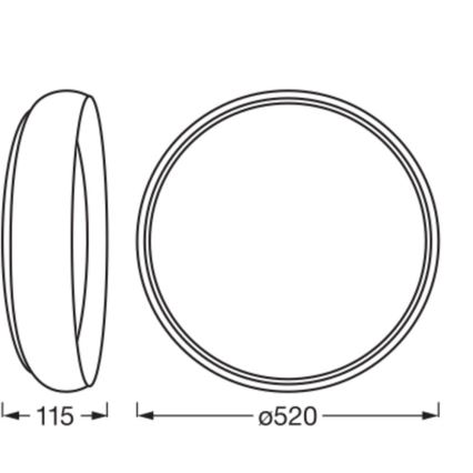 Osram - stmievateľné LED stropné svietidlo ORBIS LIVIA LED/36W/230V pr. 52 cm biela/hnedá
