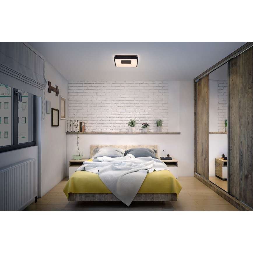 Osram - LED stmievateľné stropné svietidlo ORBIS PIANA LED/16W/230V 29x29 cm čierna