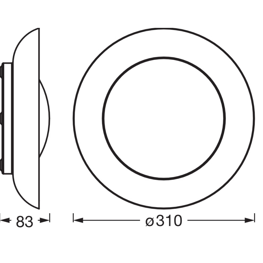 Osram - LED Stmievateľné stropné svietidlo ORBIS PLATE LED/19W/230V priemer 31 cm zelená/čierna