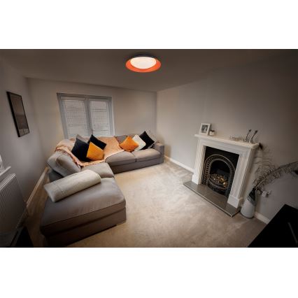 Osram - LED stmievateľné stropné svietidlo ORBIS PLATE LED/35W/230V pr. 43 cm oranžová/čierna