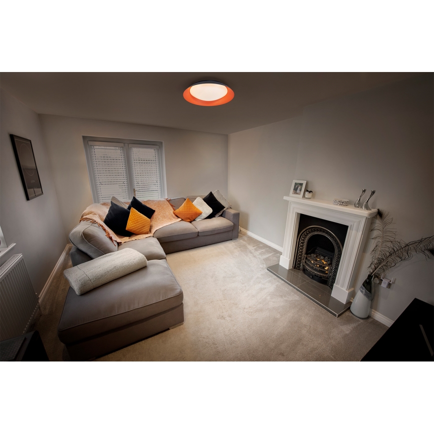 Osram - LED stmievateľné stropné svietidlo ORBIS PLATE LED/35W/230V pr. 43 cm oranžová/čierna