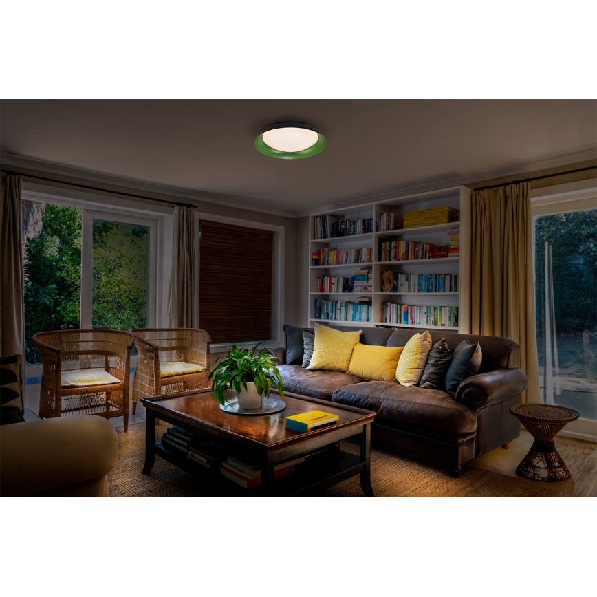 Osram - stmievateľné LED stropné svietidlo ORBIS PLATE LED/35W/230V pr. 43 cm zelená/čierna