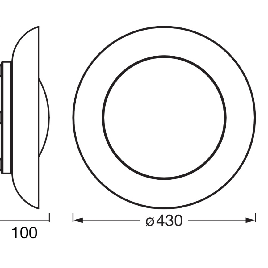 Osram - stmievateľné LED stropné svietidlo ORBIS PLATE LED/35W/230V pr. 43 cm zelená/čierna