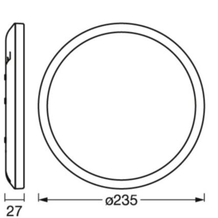 Osram - stlmiteľné LED stropné svietidlo ORBIS ULTRA SLIM LED/15W/230V 3000K pr. 23,5 cm čierne