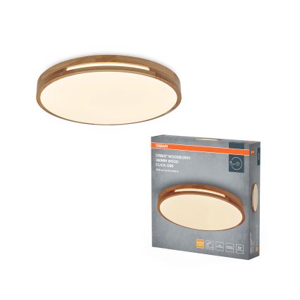 Osram - LED stmievateľné stropné svietidlo ORBIS WOODBURRY LED/24W/230V pr. 39 cm béžová