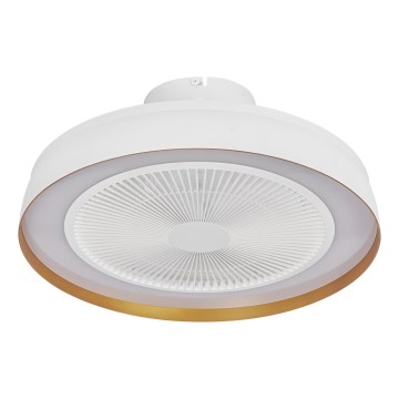 Osram - LED stmievateľné stropné svietidlo s ventilátorom CEILING FAN LED/49W/230V 2700-6500K biela/zlatá + diaľkové ovládanie