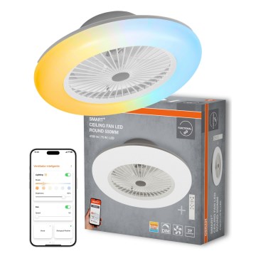 Osram - LED stmievateľné stropné svietidlo s ventilátorom SMART+ LED/75W/230V 3000-6500K Wi-Fi + diaľkové ovládanie