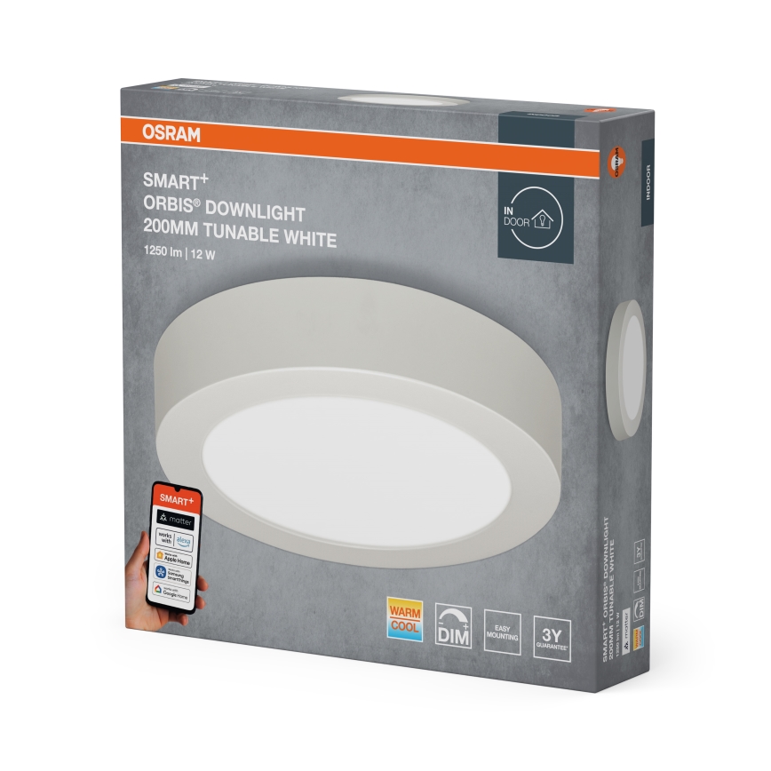 Osram - LED stmievateľné stropné svietidlo SMART+ DOWNLIGHT LED/12W/230V priemer 20 cm 3000-6500K Wi-Fi
