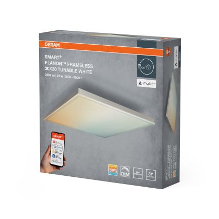 Osram - LED Stmievateľné stropné svietidlo SMART+ FRAMELESS LED/20W/230V 3000-6500K 30x30 cm Wi-Fi