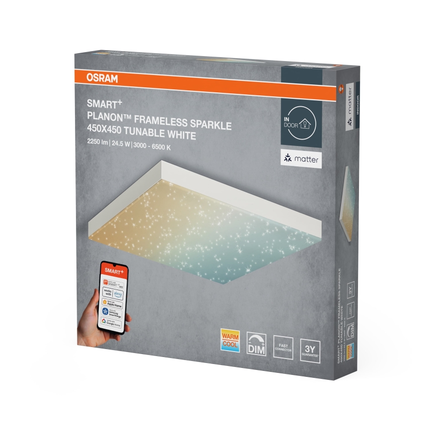 Osram - LED Stmievateľné stropné svietidlo SMART+ FRAMELESS LED/24,5W/230V 3000-6500K 45x45 cm Wi-Fi
