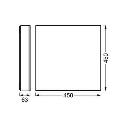 Osram - LED Stmievateľné stropné svietidlo SMART+ FRAMELESS LED/24,5W/230V 3000-6500K 45x45 cm Wi-Fi