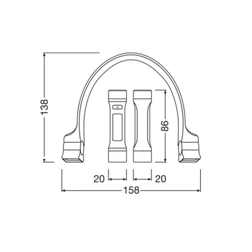 Osram - LED Stmievateľné nabíjacie svietidlo LEDINSPECT WEARABLE NECKLIGHT LED/1W/3,7V IP54