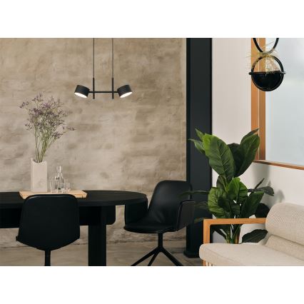 Osram - LED stmievateľný luster na lanku DECOR KYOTO 2xLED/10W/230V CRI 90 čierna