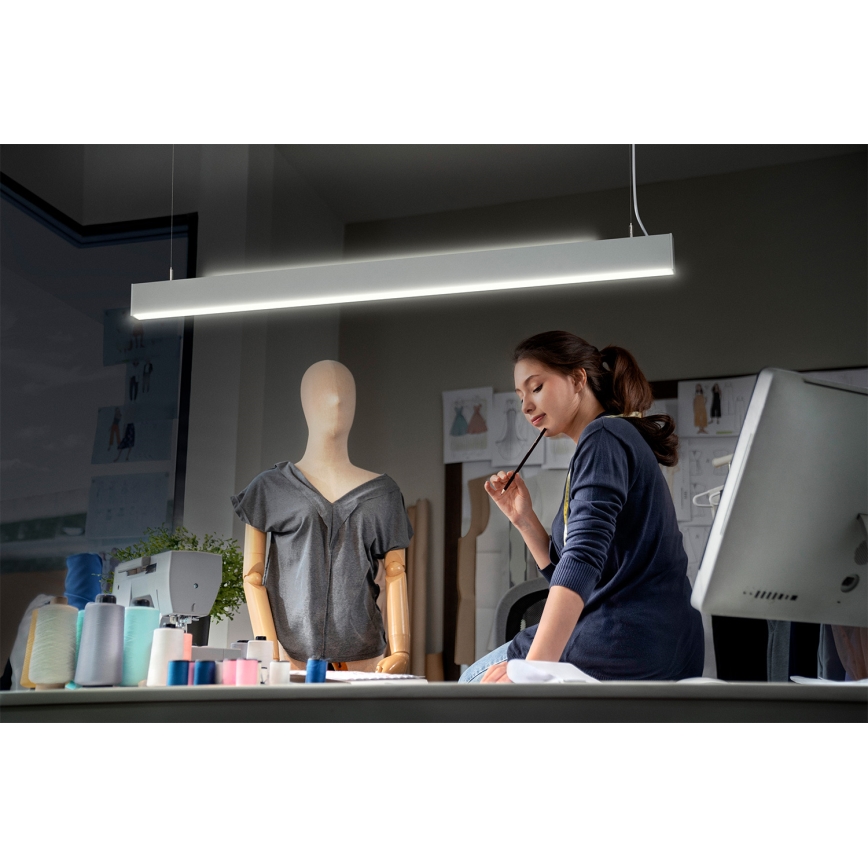 Osram - LED stmievateľný luster na lane OFFICE LINE LED/42W/230V 4000K 112,6 cm biela