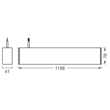 Osram - LED stmievateľný luster na lane OFFICE LINE LED/42W/230V 4000K 112,6 cm biela
