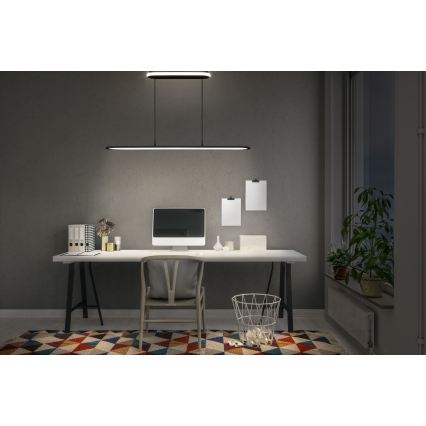 Osram - LED Stmievateľný luster na lane OFFICE LINE LED/57W/230V 4000K 100 cm CRI 90 čierna