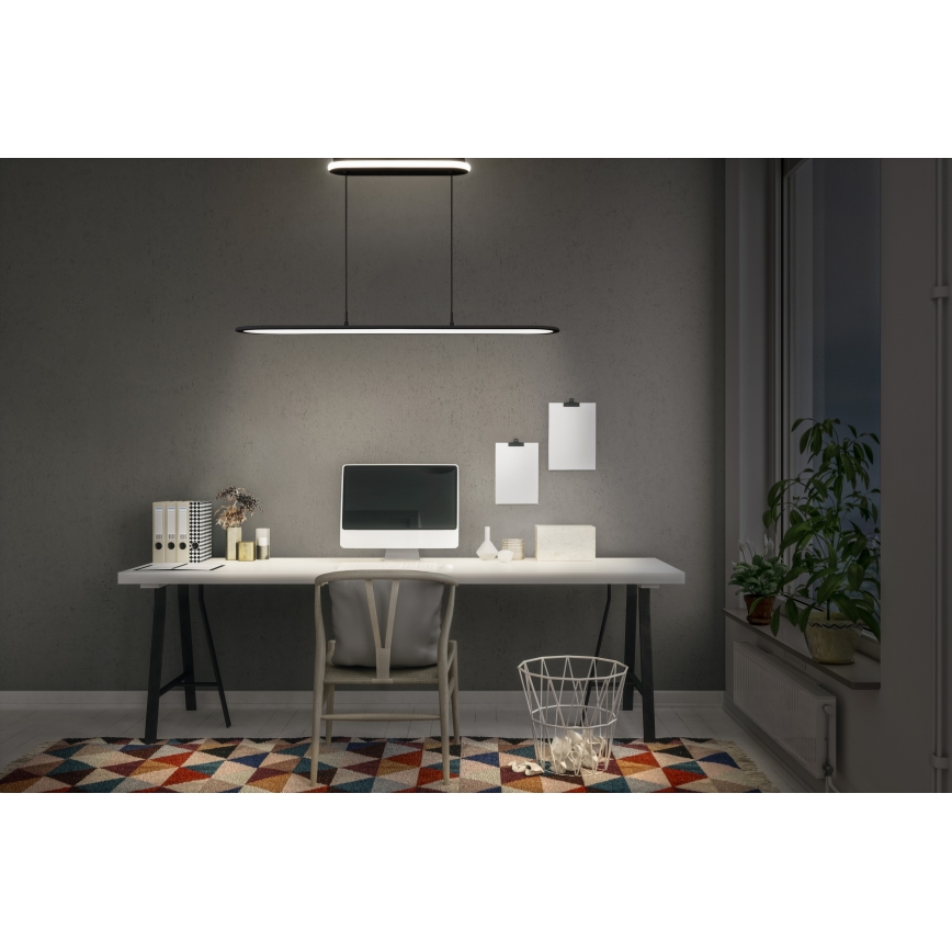 Osram - LED Stmievateľný luster na lane OFFICE LINE LED/57W/230V 4000K 100 cm CRI 90 čierna