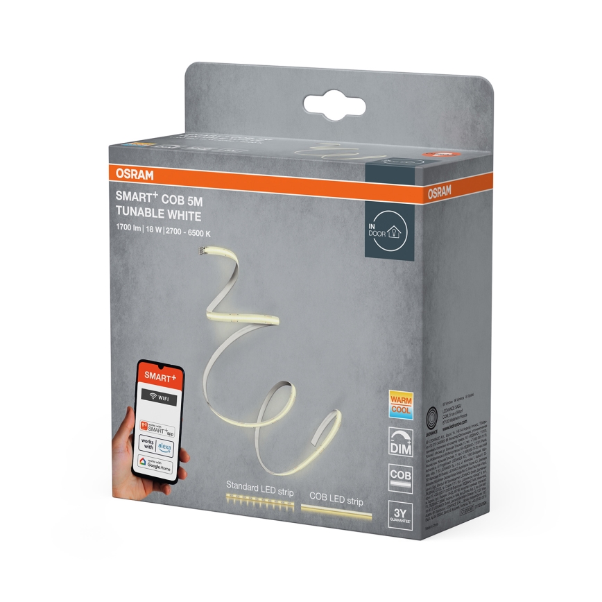 Osram - LED stmievateľný pás SMART+ COB 5m LED/18W/230V 2700-6500K Wi-Fi